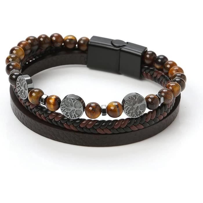 Générique Bracelet Cuir Homme,Bracelet En Cuir Turquoise