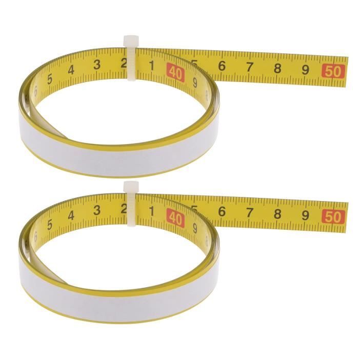 Mètre Ruban 10 Mètres - Lot De 2 Rubans Rétractables Auto-bloquants Double Face - Largeur 25 Mm En Acier Fluorescent - Précision Industrielle - 1