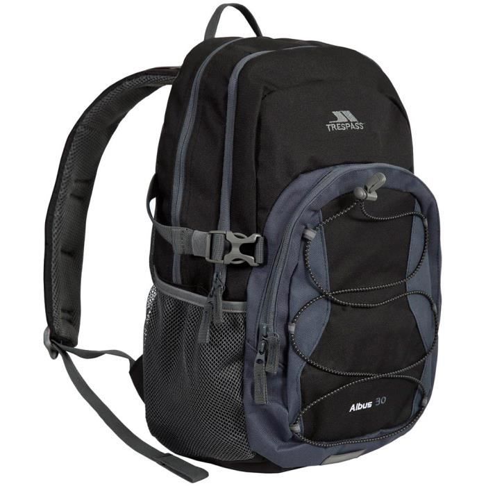 TRESPASS Sac à dos Albus - 30 L - Noir et bleu