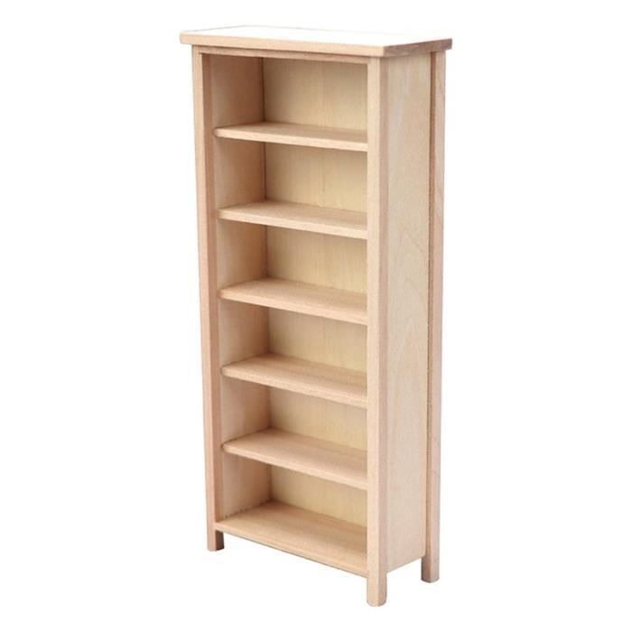 Lot De 4 Bibliothèques Miniatures Odoria 1/12 - Meuble Buffet Mural En Bois Pour Maison De Poupée - 7,6 X 3 X 7,6 Cm