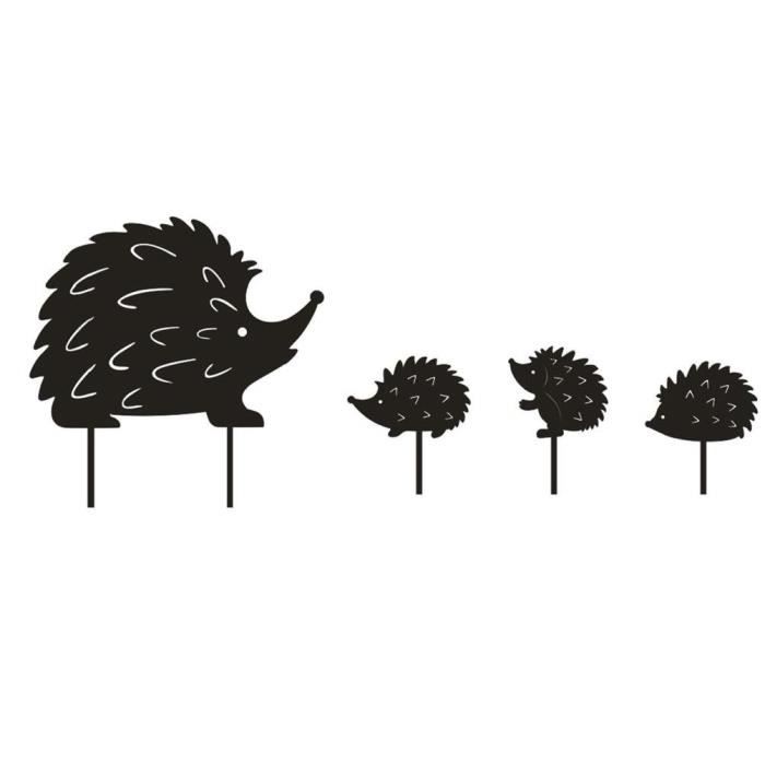 RHO- Piquets De Jardin Décoratifs En Métal Hérisson 4 Pièces Métal Hérisson Décoratif Jardin