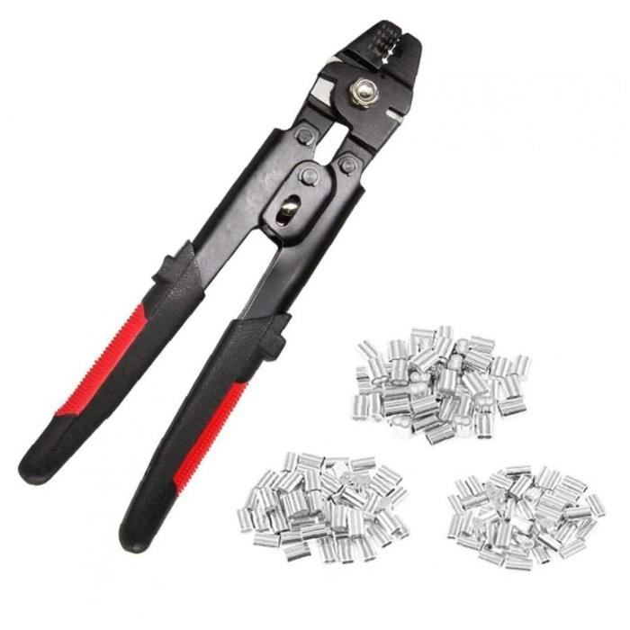 QUARKZMAN 20 Pièces Manchon De Sertissage Aluminium 6mm Double Virole Pour Câble Et Corde