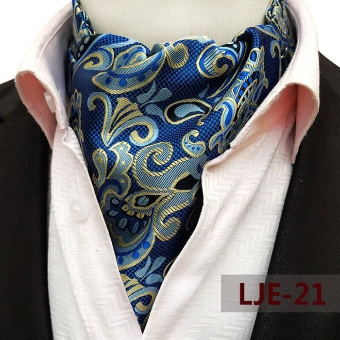 Cravate Ascot WANYING - Écharpe Cravate Polyester Style Rétro, 118cm