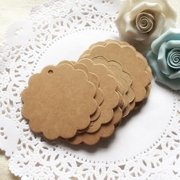 150 étiquettes Rondes En Papier Kraft 5cm | Avec 20m De Corde De Jute | Pour Emballage Cadeau, Mariage, DIY