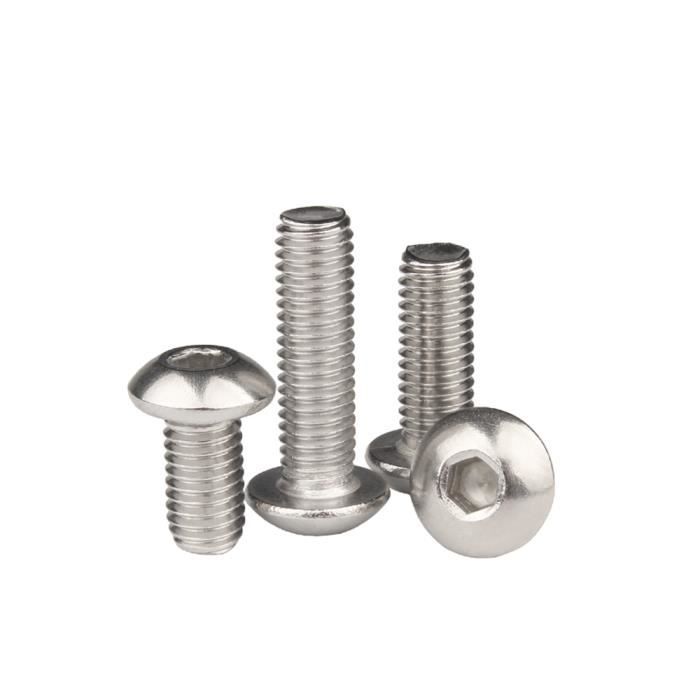 TEMPSA 10PCS M10 Boulon Vis Métrique Fileté en 304 Acier Inox pr carrosserie Longueur 60mm