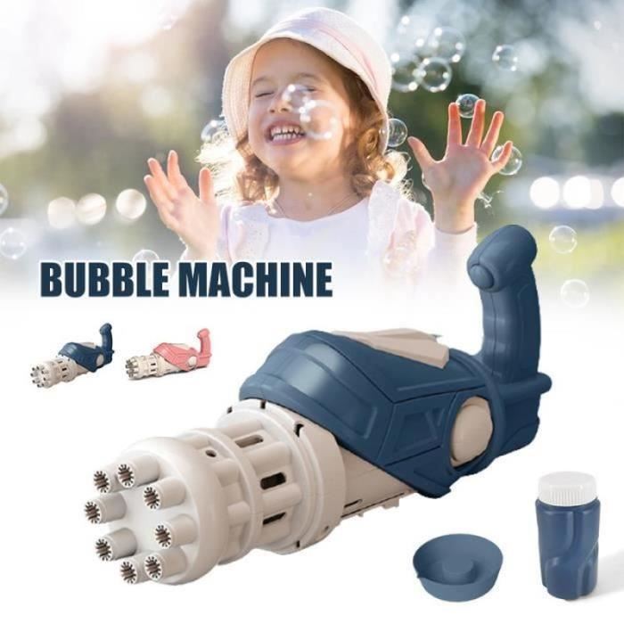 Machine à bulles Gatling avec eau à bulles pour enfant souffleur à