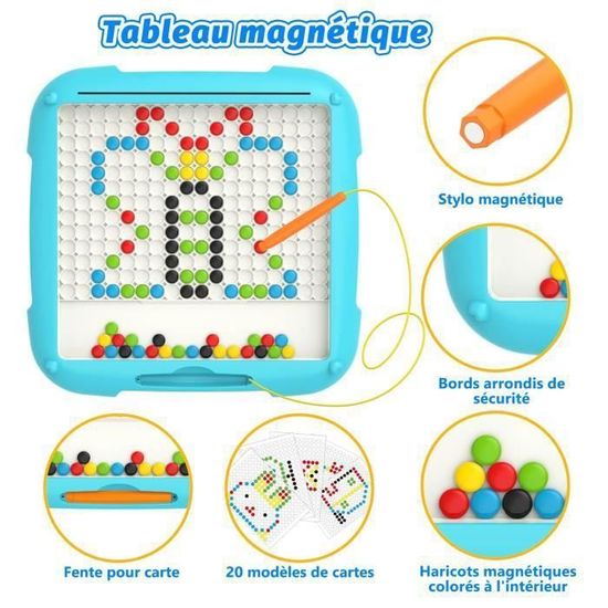 Tableau à Dessin Magnétique En Bois – Jouet éducatif Avec Stylet Et Disquettes, 31x23 Cm, Pour Tout-petits