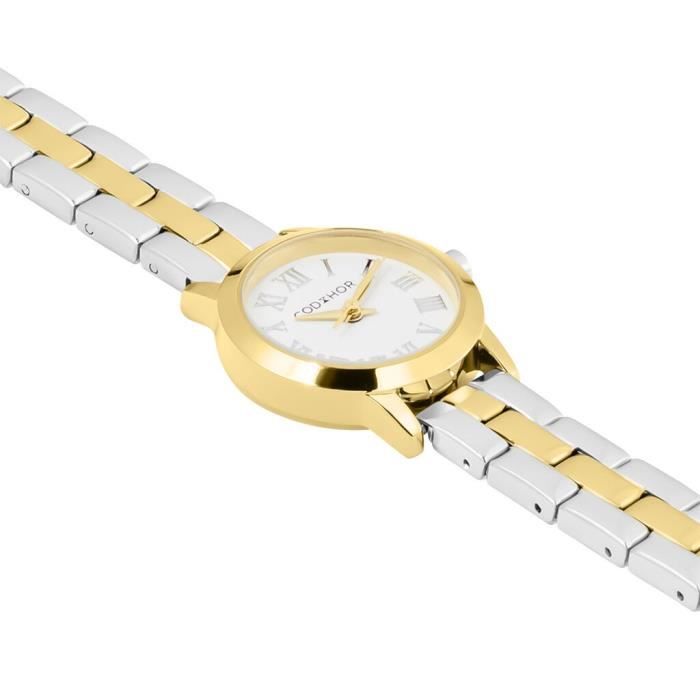 CODHOR Montre Codhor Alison Blanc alliage dor ronde 22.6 mm fond