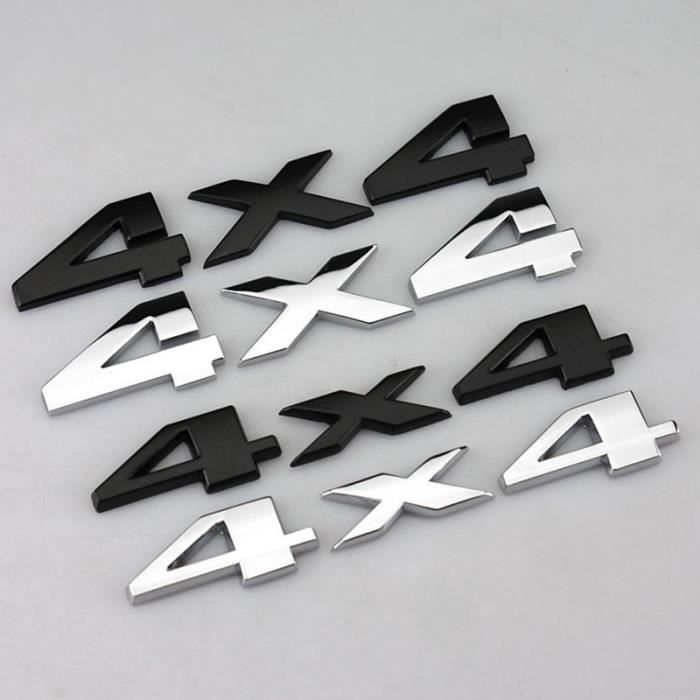 4 Pièces Véhicules Métal 3D Stickers, Autocollant Véhicule