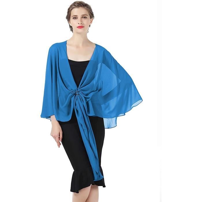 Châle Mousseline De Soie Femme 200×70 Cm – Écharpe Mariage Élégante Et Légère