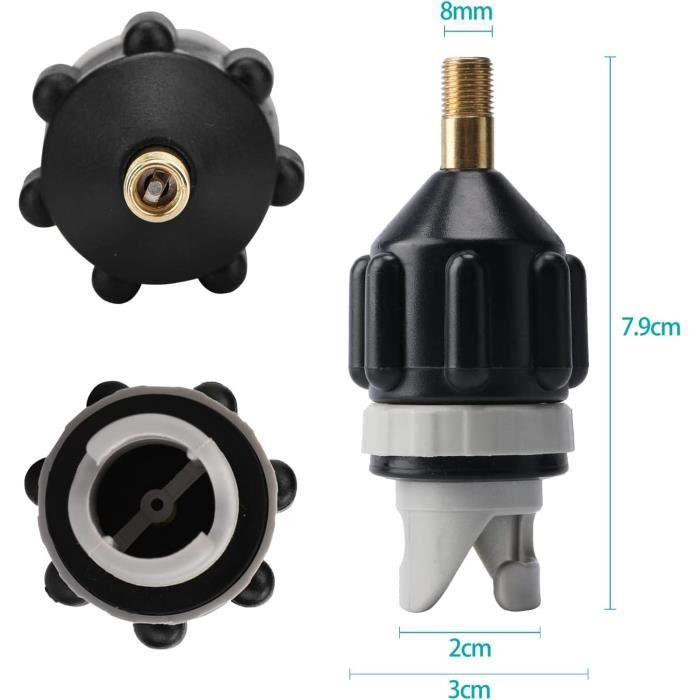 Adaptateur Gonfleur Paddle – 4 Buses, Prise Conversion, Pour Kayak, Matelas, Bateau, Ballon