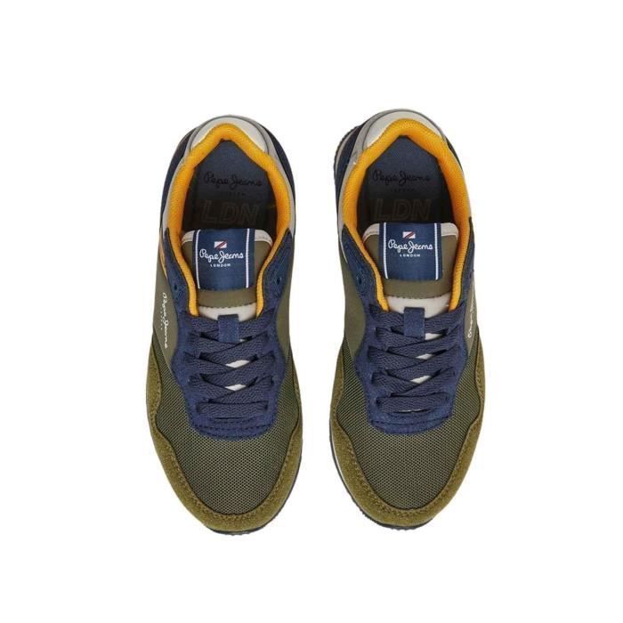 Baskets PEPE JEANS London Forest Vert Enfant Gar on
