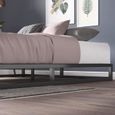 Cadre de lit plateforme en métal 15 cm Joseph ZINUS | Sommier | Support à lattes en bois | Rangement sous le lit | 160 x 200 cm[5]-2