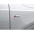 BUQWER - 2 x Audi S Line Métal Emblème Agrent Mat Logo Autocollant Sline badge emblème-2