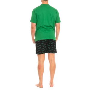 Demegimi Pyjama Court Homme Rigolo Ensemble De Pyjama Homme Chien Pyjama Été Coton Manches Courtes Vêtements De Nuit Deux Pièces Légers Loungewear