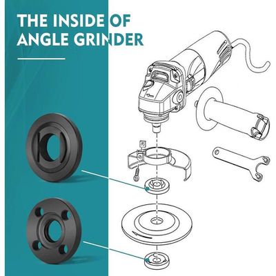 Kit De Serrage D'angle 5/8-11 – écrou Et Bride Pour Makita 193465-4, Compatible Dewalt