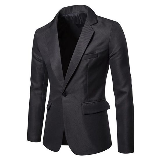 Homme Costume Decontracte Veston Formel Elegant Mode Moderne Costume d affaires Mariage Bal Slim Fit Costume Un Bouton Gris Gris Cdiscount Pret a Porter