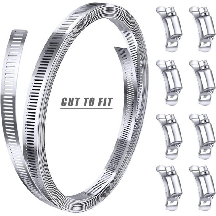 Lot De 15 Colliers De Serrage à Vis - Ø Intérieur 3mm, Ø Extérieur 8mm - Acier Inoxydable