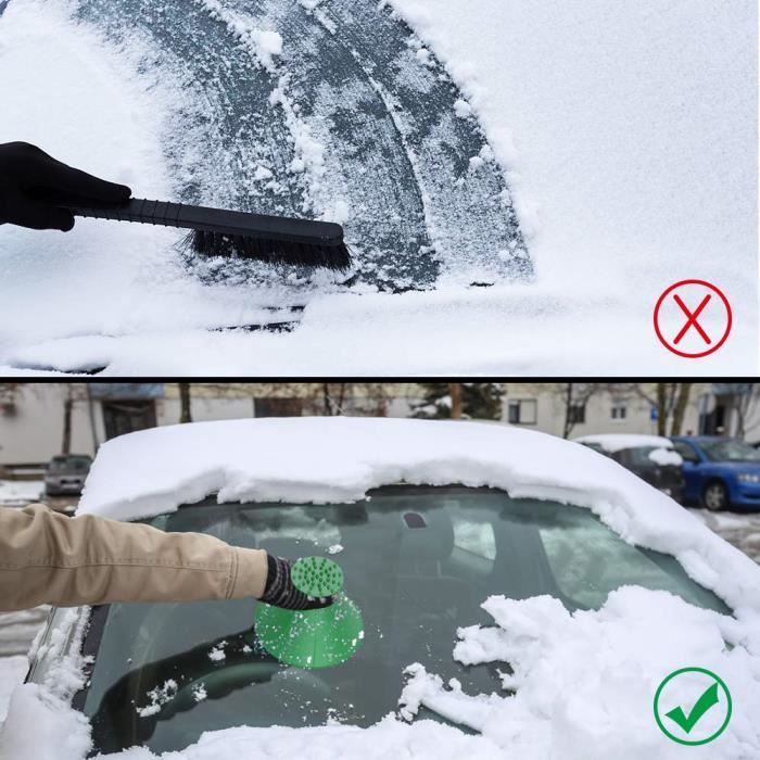 Grattoir à Glace Voiture Multifonction - Acier Inox + Caoutchouc TPR, 25 Cm, Avec Serviette, Pour Pare-brise Et Carrosserie