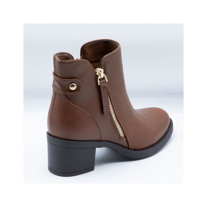 Bottines femme simili cuir 2025