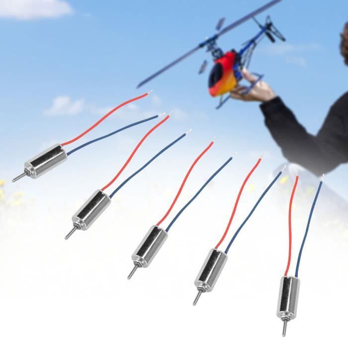 Lot De 2 Moteurs 8520 3-5V 0.15A Pour Drone – Micro Moteur Coreless 8.5x20mm, Trou De Refroidissement, Fil 12 Cm, Pèse 5g