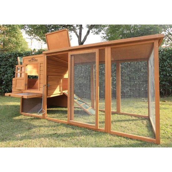 Pets Imperial® Blenheim Poulailler avec cage de 2,5 m et toit en mailles galvanisées pour 4 à 6 oiseaux selon leur taille.