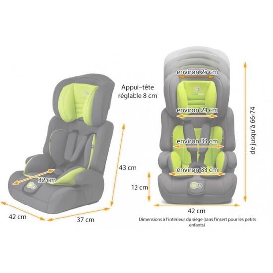 KINDERKRAFT Si ge auto volutif Comfort up Gr 123 9 36kg