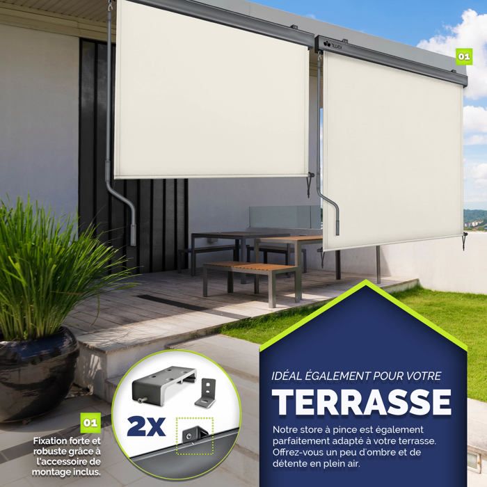 tillvex® Vertikálna markíza 180x250 cm béžová
