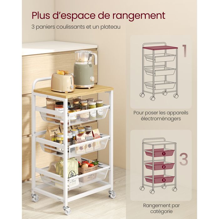 SPACELEAD Chariot de rangement fin à 4 niveaux, organiseur de rangement roulant/étagère mobile coulissant pour bureau, salle de bain, cuisine, buanderie et endroits étroits, vert