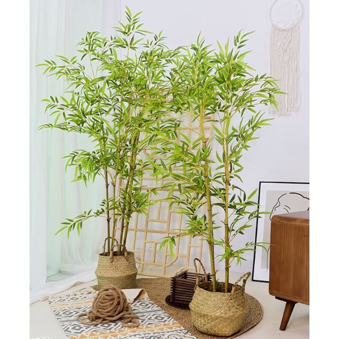 Bambou artificiel .Idéal pour la maison, le Bureau, la décoration verte de  l'espace public, beau et réaliste - Cdiscount Maison