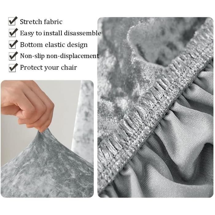 ZZDZW Housse de Fauteuil Extensible,Recouvre Chaise Scandinave Couverture de Fauteuil Velours Antidérapant Housse de Chaise Salle à Manger Tub Chair Revêtement-Protecteur de Chaise Lavable