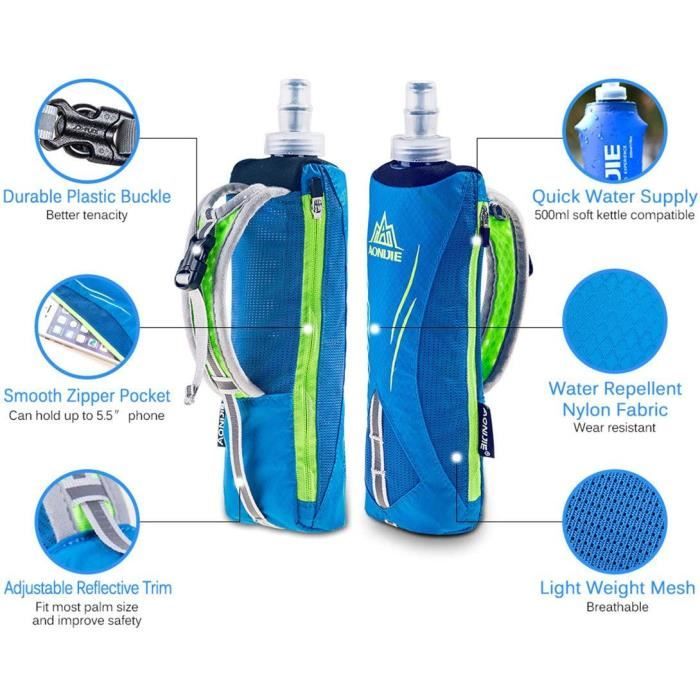 Porte Gourde Bidon Gourde Pliable a Main de 500 mL pour Trail Running Course a Pied Marathon Triathlon Athletisme Cardio Hy 74 Cdiscount Sport