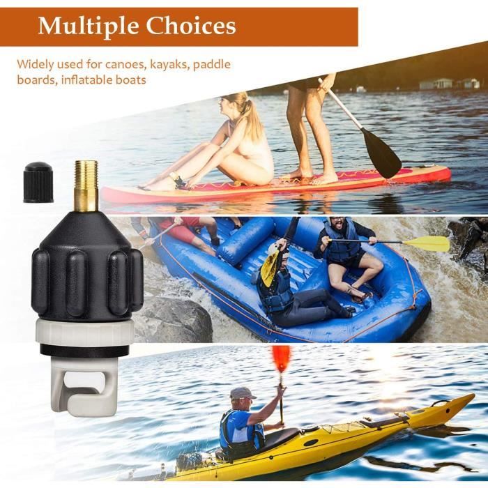Air Pompe Adaptateur Kayak Rame Board Valve Durable Gonflable