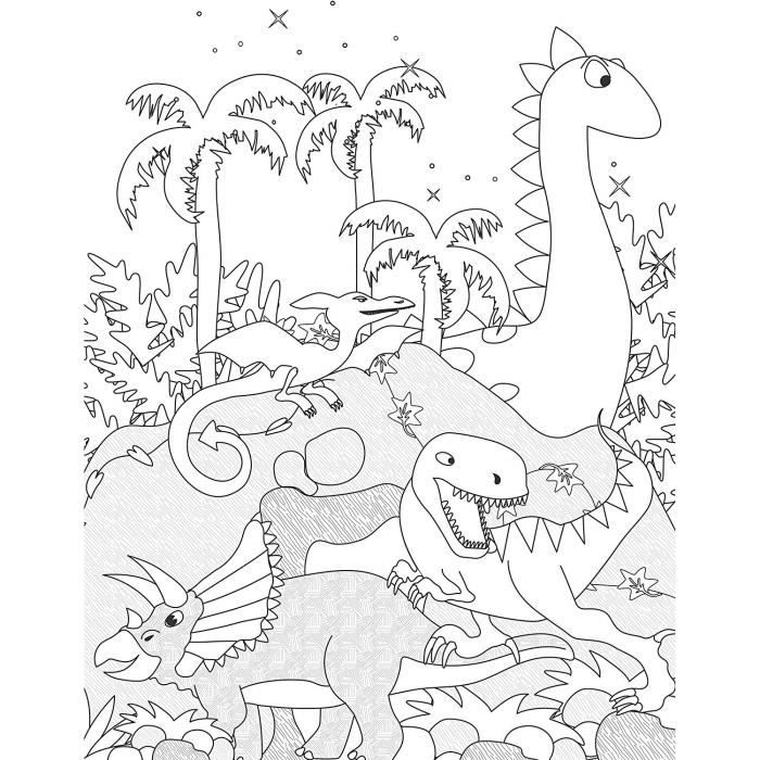livre de Coloriage Dinosaure pour Enfants 6 ans: 40 Dessins à Colorier de  Dinosaures Complètement Uniques pour les Filles Et Les Garçons âges 6 ans.