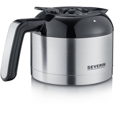 Cafetière filtre avec broyeur intégré - SEVERIN - KA4814 - Machine à café écran tactile - verseuse isotherme 8 tasses - Noir/Inox