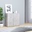 Buffet Cuisine Contemporain Buffet Bahut Gris Beton 80x36x75 Cm