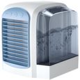 Mini Climatiseur Refroidisseur d'air Portable, Climatisation Mobile 3 en 1 Silencieux, Humidificateur, 3 Vitesses, Air [424]