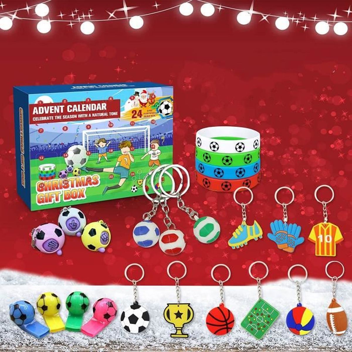 Football Calendrier de l'Avent 2022,Monde Football 24 Calendrier de l