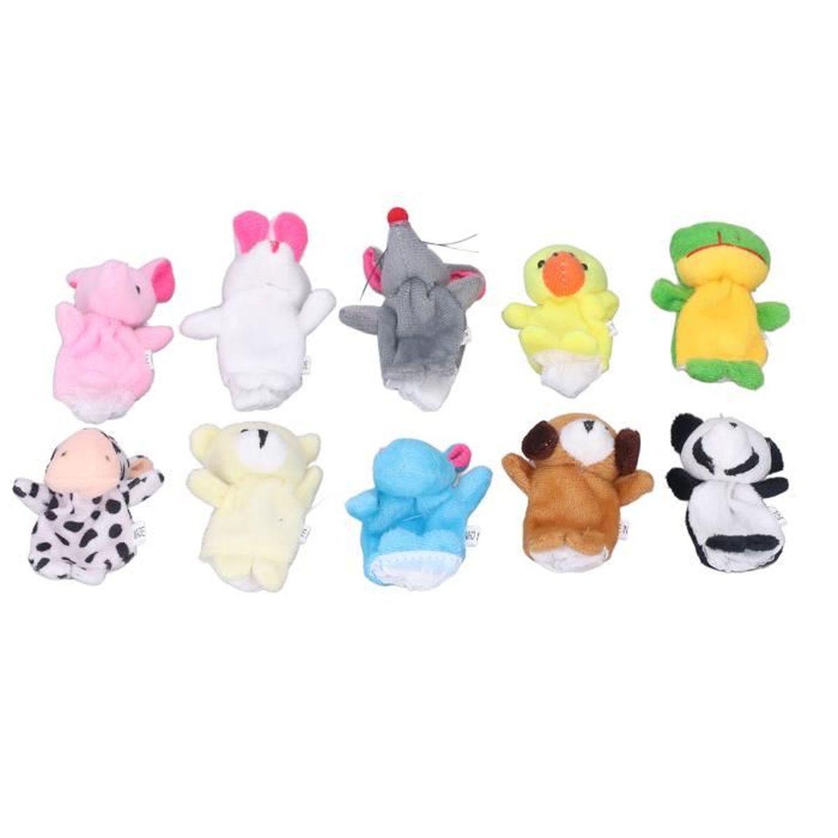 2 Marionnettes à Main En Peluche Animaux - Pour Jeux De Rôle, Théâtre Enfant, Stimulation Imagination