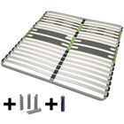 ALTOBUY AltoZone - Pack Sommier 2x16 Lattes 140x190cm + Pieds Gris + Pied Central