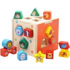 BOROFONE Jeu Cube D'activité en Bois, Forme Sorter Preschool Jouet Éducatif Couleur Reconnaissance Intelligence Jouets Enfants 1-2-3 Ans