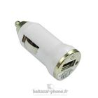 BALTAZAR PHONE Chargeur voiture USB blanc pour Apple iPhone 5