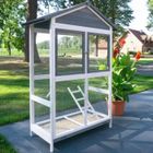 BB LOISIR Volière Cage à oiseaux en bois de haute qualité - Apollo XL 304 - 122x58x177cm - Extérieur - Gris