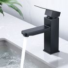 HOMELODY Robinet Salle de Bain Mitigeur de Lavabo avec Poignée Carrée Robinetterie pour Salle de Bain Mousseur Démontable Noir