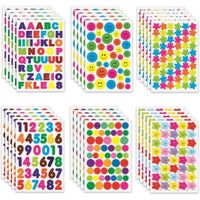 30 Feuilles Gommettes Autocollantes Enfants, 1385 Pièces Kids Stickers Forme de Coeurs Étoiles Pois Autocollants Colorés 