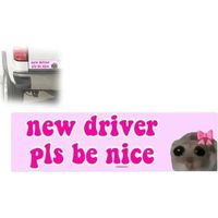 2pc Autocollant « Nice Driver » pour voiture, « New Driver Please Be Nice », autocollant amusant pour conducteur apprenant, signe