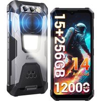 FOSSiBOT F106 Pro Smartphone Robuste, 15Go + 256Go, 12000mAh, FHD+ 6,58", 48MP, Android 14, Helio G85 Octa-core, Double SIM 4G Noir