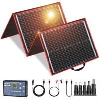 DOKIO 160W Kit Panneau solaire pliable portable monocristallin avec 2 ports USB Pour Plein air