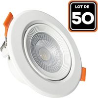 Lot de 50 Spots LED Encastrable Rond 5W - Blanc Froid 6500K