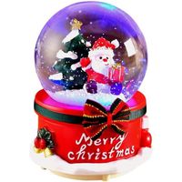Boule à Neige Musicale Et Lumineuse Pingouin De Noël - Décoration Et Cadeau De Fête